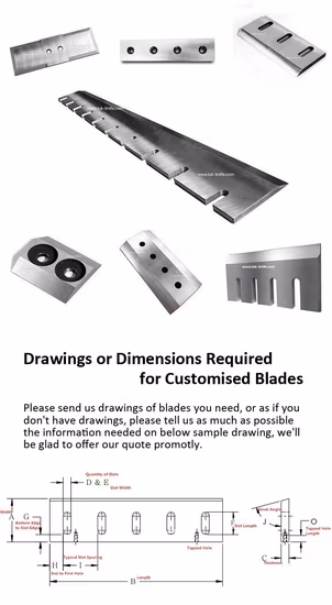 Customized OEM Carbide Chipper Blades Peeling Knife Wood Flaker Blade