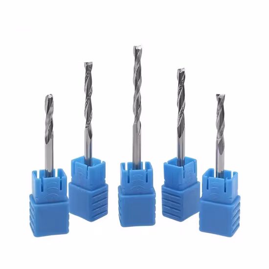 Wyk Double-Edged Spiral Milling Cutter 3.175mm CNC Bit Engraving Machine CNC End Mill Grinder Woodworking Alloy Drilling Tool Carbide Woodworking Engraving Mach